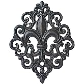 Lulu Decor, Cast Iron Fleur De Lis Decoration Plaque (Plaque)