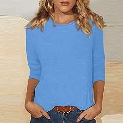 3/4 Sleeve Blouse for Women Casual Summer Womens