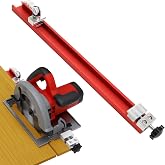 Adjustable Circular Saw Guide Aluminum Alloy Universal Rail Saw Guide Rail Fits 12 Inch Base Precision Electric Jig Attachment Cutting Machine Specially Designed for Milling Tasks &amp; Edge Woodworking