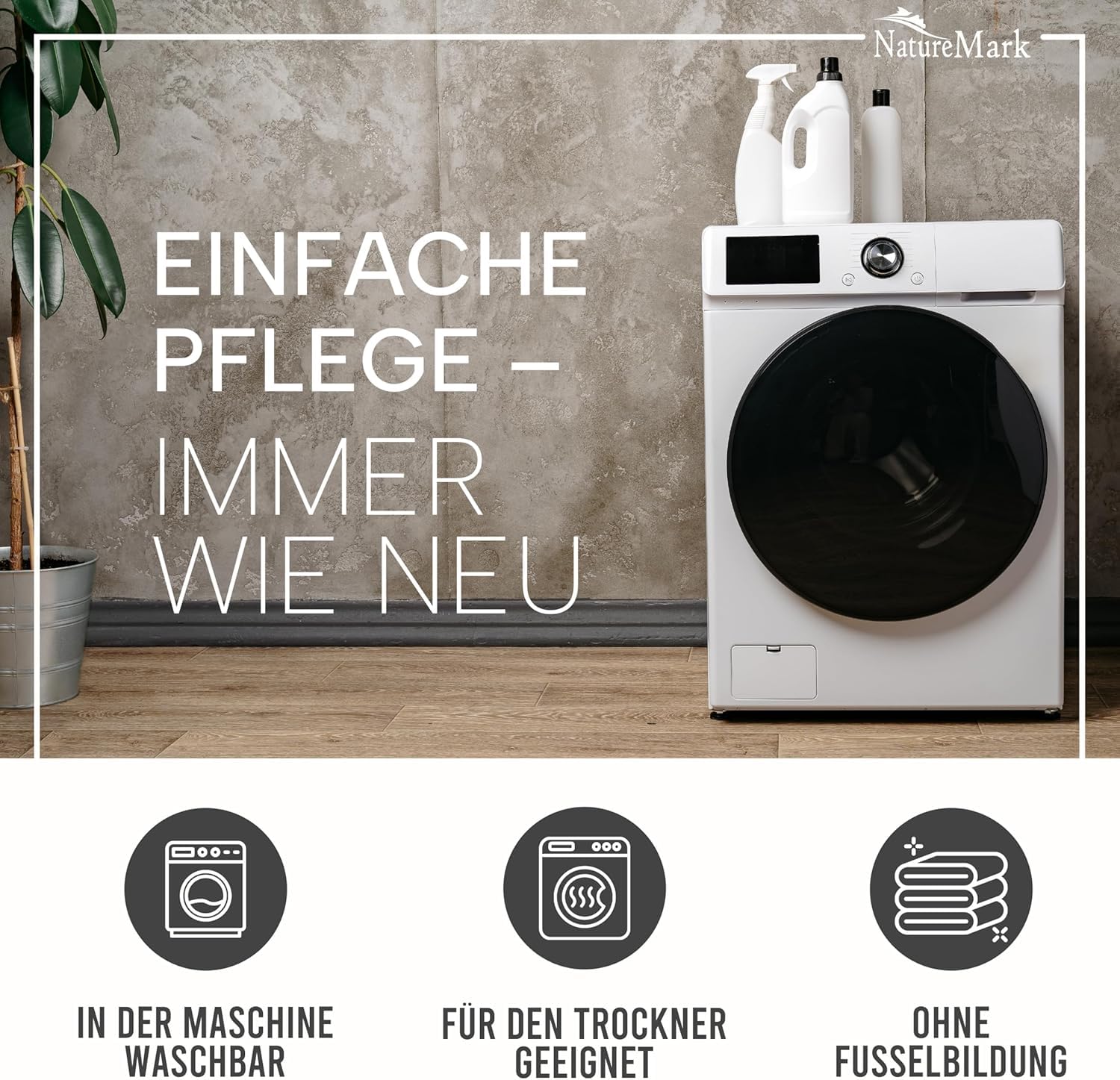 NatureMark Gästetücher – 20er Pack (30x50 cm), 100% Baumwolle, Oeko-TEX Zertifiziert, weich, saugfähig und pflegeleicht – Für Bad, Gäste & Spa – Natur/Creme 5