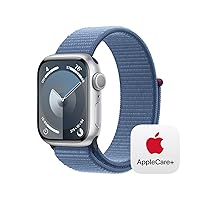 Apple Watch Series 9 GPS 41mm Silver Aluminum Case with Winter Blue Sport Loop with AppleCare+ (2 Years) Apple Watch Series 9 GPS 41mm Silver Aluminum Case with Winter Blue Sport Loop with AppleCare+ (2 Years)
