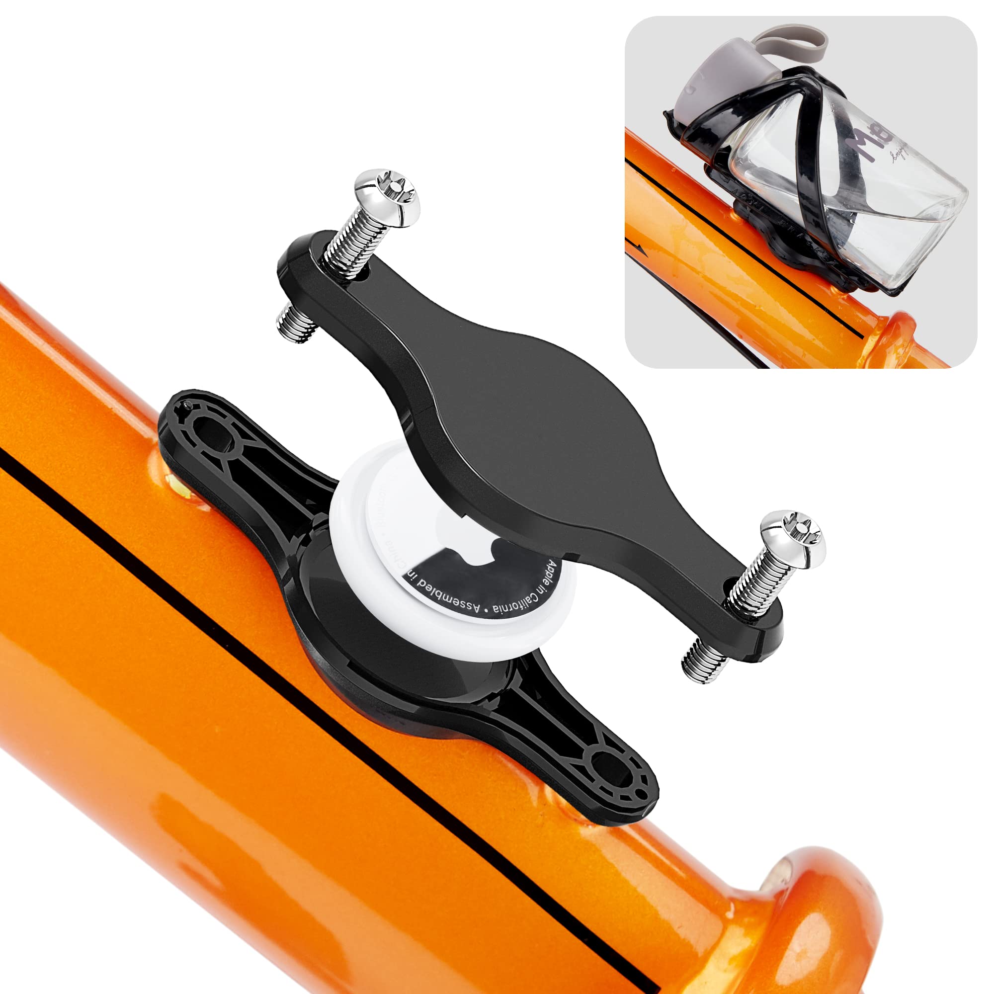 Photo 1 of DLENP for AirTag Bike Mount, Hidden Bicycle GPS Tracker Holder,Anti-Theft for Air Tags Case, for Air Tag Holder, Waterproof Protective Cover Hides for Airtags Under Bottle Cage