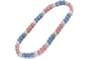 RWQIAN Baseball Beaded Necklace for Men Boys,Bling Baseball Necklace with Baseball Drip Chains Inspired Accessory Diamond Necklaces Rhinestone Discoball Making Jewelry Baseball Team Athletes Gifts