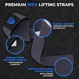 WFX Weight Lifting Straps Wrist Support Padded Neoprene Gym Grips Gray view 2