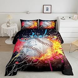 Baseball Queen Comforter Set For Boys,Tie Dye