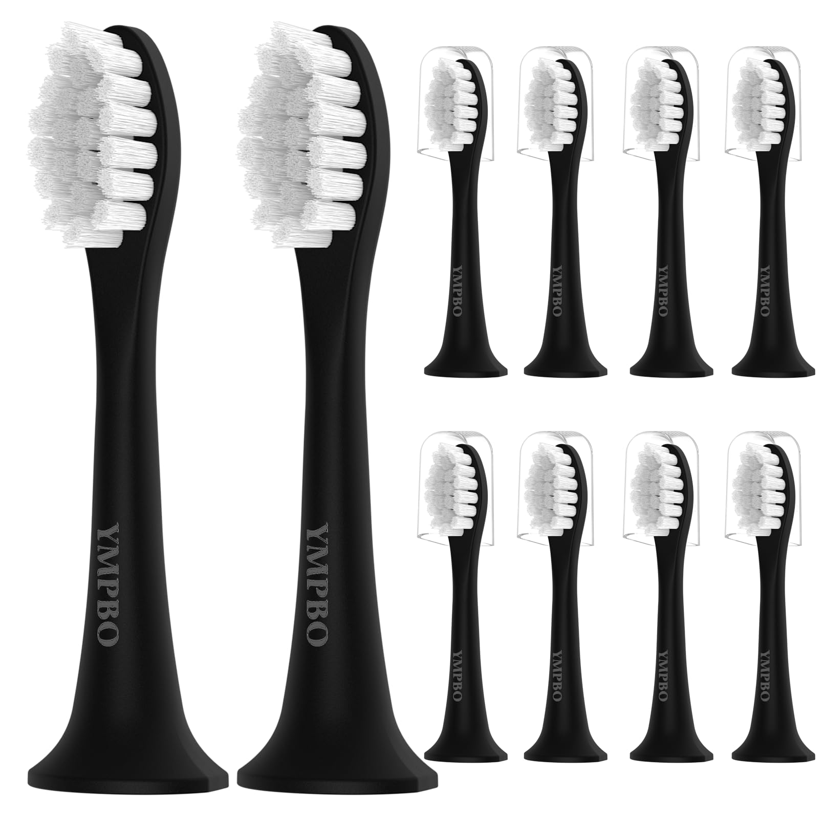 Photo 1 of 10 Pack Toothbrush Heads Compatible with Suri Electric Toothbrush, Replacement Brush Head Refill, Black