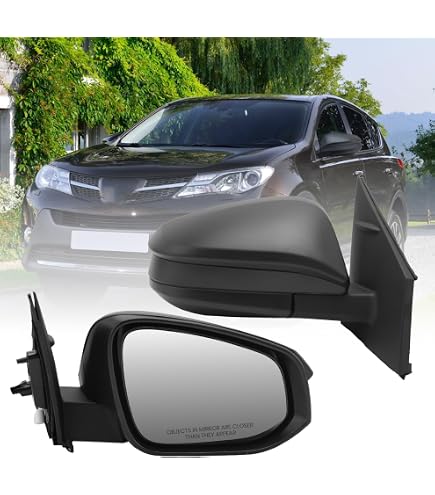 LEAVAN Left Driver Side Mirror For 2013-2015 Toyota RAV4 – Power Heated, Turn Signal, White