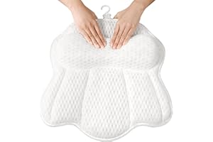 PIYL Non Slip Bath Pillows for Tub, 10 Enhanced Suction Cup Bath Pillow for Women Relaxing, Bath Tub Pillows for Head and Neck, Bath Pillow Luxury Bathtub Pillow, Spa Bathtub Pillow for Soaking Tub