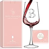 Valentines Day Gifts for Her Women - Personalized Initial Wine Glasses Custom Gift, Galentines Gift Christmas Mothers Day Birthday Gifts for Women Her Mom Wife Best Friend Sister (B)