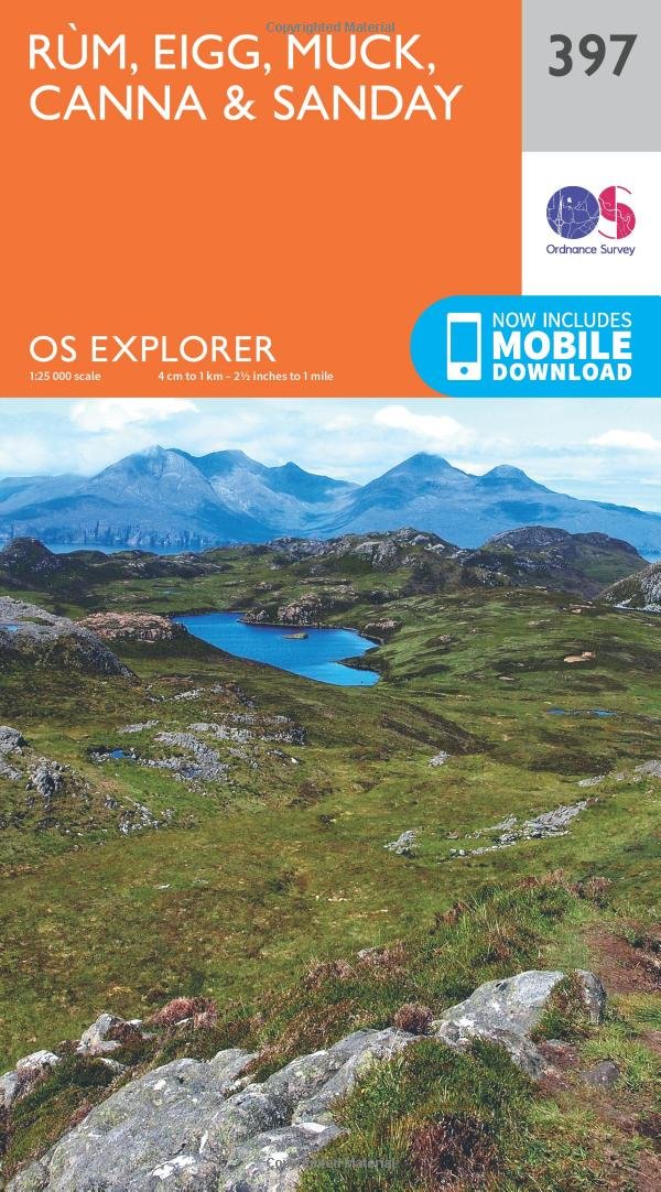 Rum, Eigg, Muck, Canna and Sanday Map | Ordnance Survey | OS Explorer Map 397 | Scotland | Walks | Hiking | Maps | Adventure