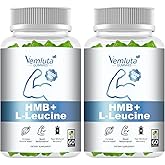 Vemluta 2 Packs HMB and Leucine Supplements Gummies for Men, Women - 4500MG, HMB & Leucine for Muscle Recovery & Growth Support, Non-GMO, Gluten-Free, Adults & Elder, Apple Flavor, 120 Counts