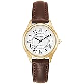 Miykon Minimalist Vintage Watches for Women – Small Dainty Cute Ladies Analog Watch with Genuine Leather Strap – Japanese Quartz, Waterproof to 100ft