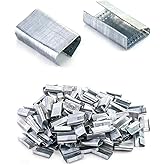QWORK 1/2" Steel Strapping Seals &ndash; 1000 Pack Metal Clips for PP or Steel Banding, Pallet &amp; Cargo Securing