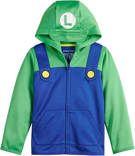Amazon.com: Super Mario Bros. Zip Hoodie Boys (12): Clothing