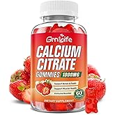 Calcium Citrate Gummies, Sugar Free Calcium Citrate 1000mg for Muscle Healthy, Absorption Calcium Supplements for Adults & Ki