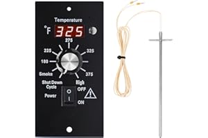 OUTGIK Digital Thermostat Pro Controller Compatible with Traeger Wood Pellet Grills, Traeger Grill Replacement Parts Upgrade Control Board Panel Temperature Thermometer, with RTD Probe Sensor