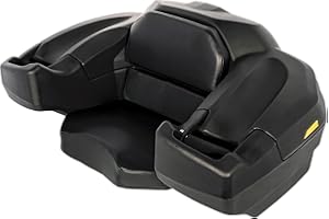 Black Boar ATV Rear Storage Box and Lounger - Features Over 2.2 Cubic Ft of Storage Space & Adjustable Latches - Includes Stainless Steel Lock w/Keys - Compatible w/Most Tubular Racks (66010)