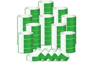 ZSMKJIAYE 2000 Pcs Paper Wristbands for Events Waterproof Neon Green Wrist Bands Adhesive Concert Identification Wristbands Hand Bands for Events(Green)