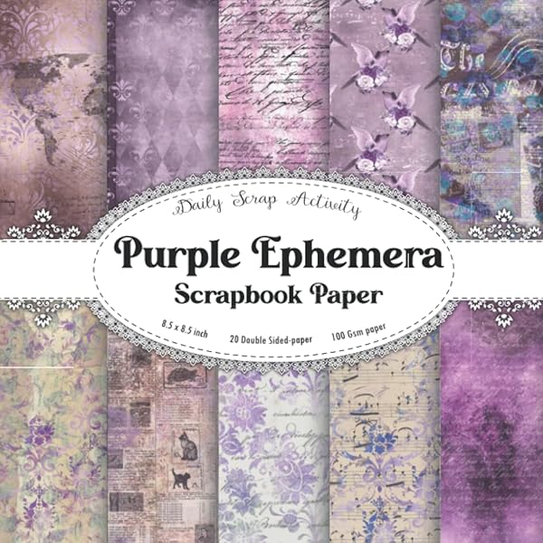 Purple Flowers Scrapbook Paper: | Purple Flowers Craft Paper | 8.5