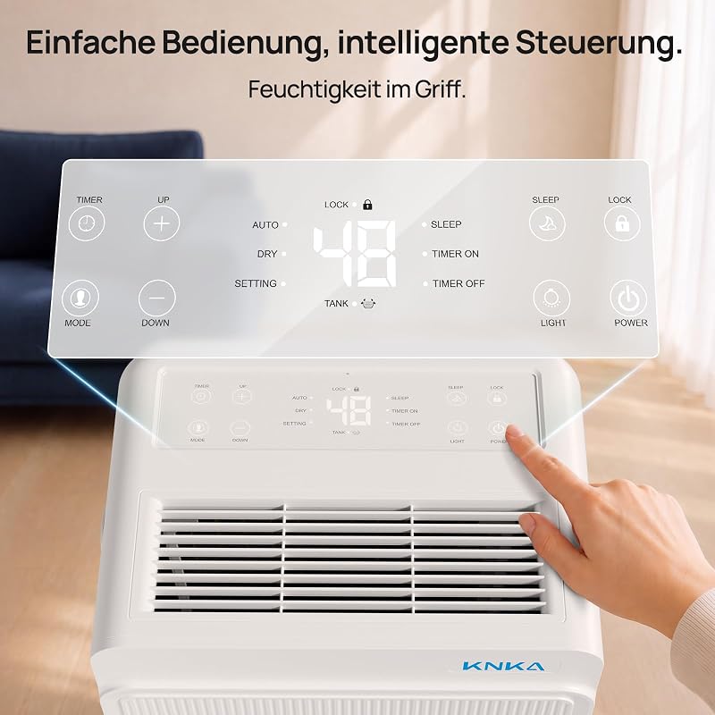 Luftentfeuchter 25L/Tag Luftentfeuchter Elektrisch Drei Betriebsmodi