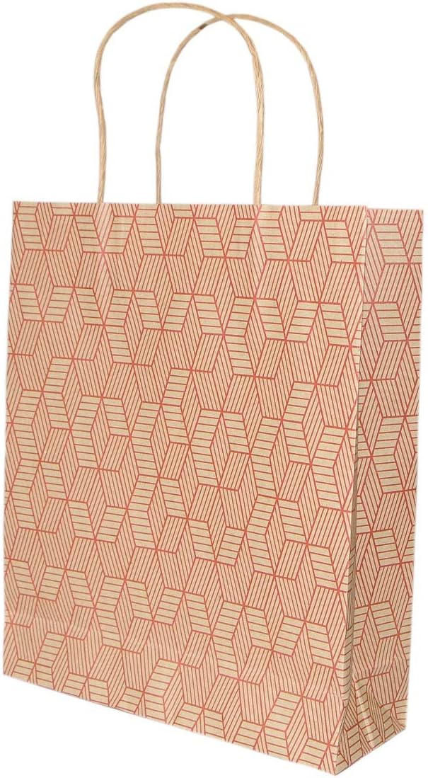 Paper Bags (Set of 50) /8 * 10 * 3 inch Paper Bags/Gift Bags/Bio degradable Bags