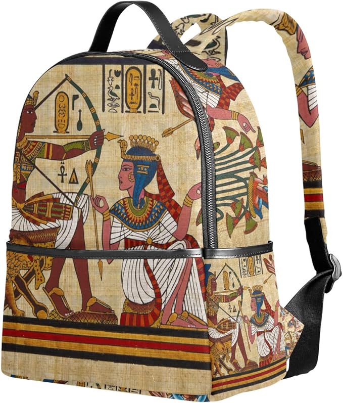 Ahomy School Backpack, Egyptian Papyrus Bookbag Travel Large Casual