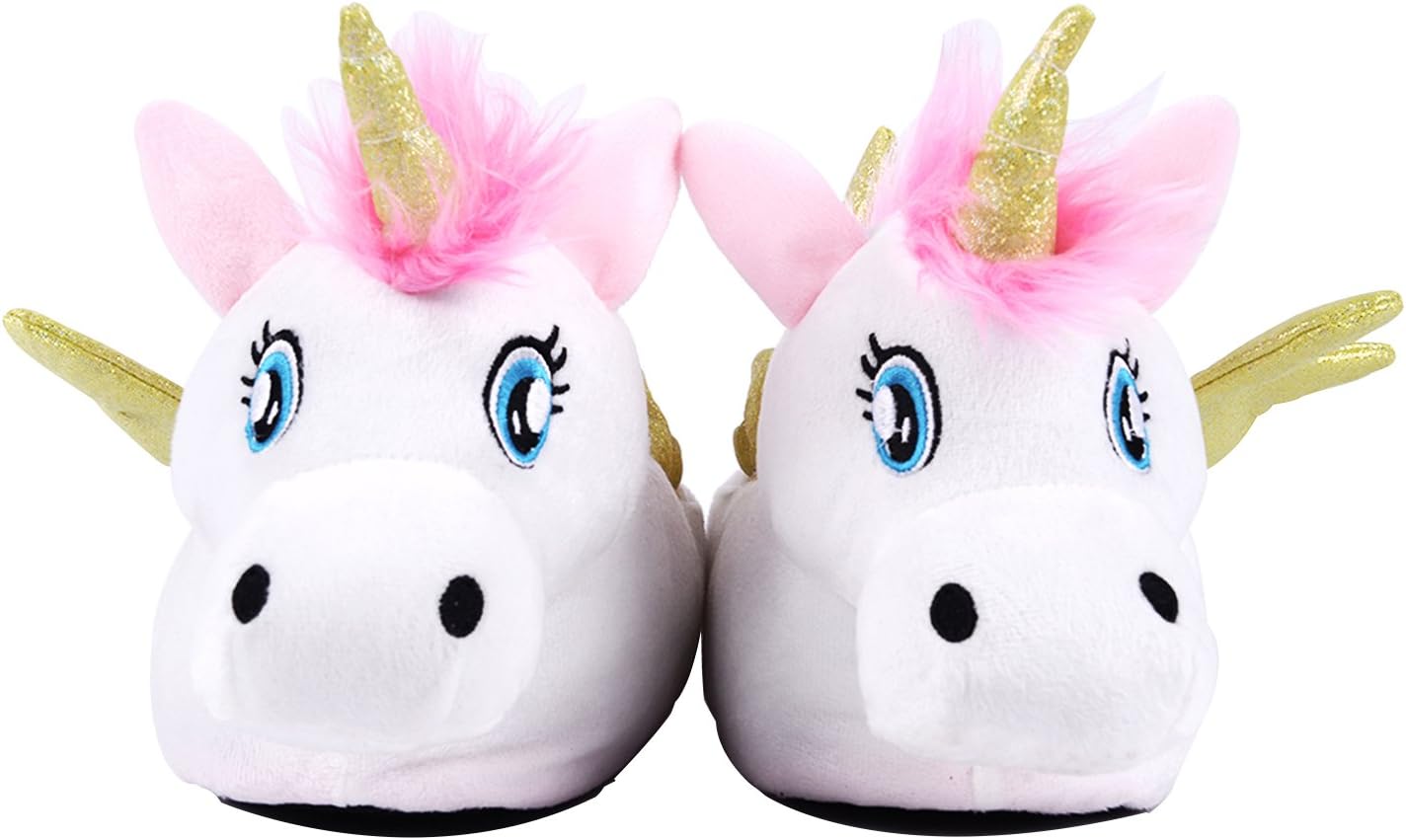 Plush House Slippers for Adult, Unicorn Flamingo Paw Shoes Cozy Animal Slippers