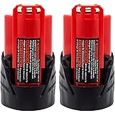 Akkopower Battery Replacement for Milwaukee M12 12v: Batteries 4.0 ah Lithium Compatible with Milwaukee 12 Volt Cordless Powe