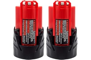 AKKOPOWER Battery Replacement for Milwaukee M12 12v: Batteries 4.0 ah Lithium Compatible with Milwaukee 12 Volt Cordless Power Tools Heated Jacket 2 Pack 48-11-2411 48-11-2440 48-11-2420 48-11-2401 48-11-2425