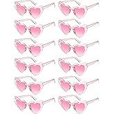 Flutesan 12 Pack Bachelorette Sunglasses Bride Bridesmaid Heart Shaped Sunglasses Women Eyeglasses for Party