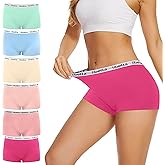 Desanlapi Women's 6 Pack Stretch Cotton Underwear Ladies Sport Boy Short