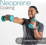 Core Balance 3kg Hex Dumbbell Pair Teal Neoprene Cast Iron Core Balance view 3