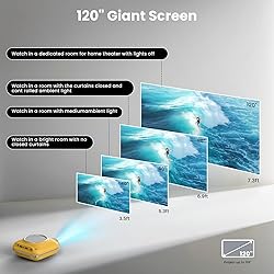HOMPOW Mini Projector with Two -Way