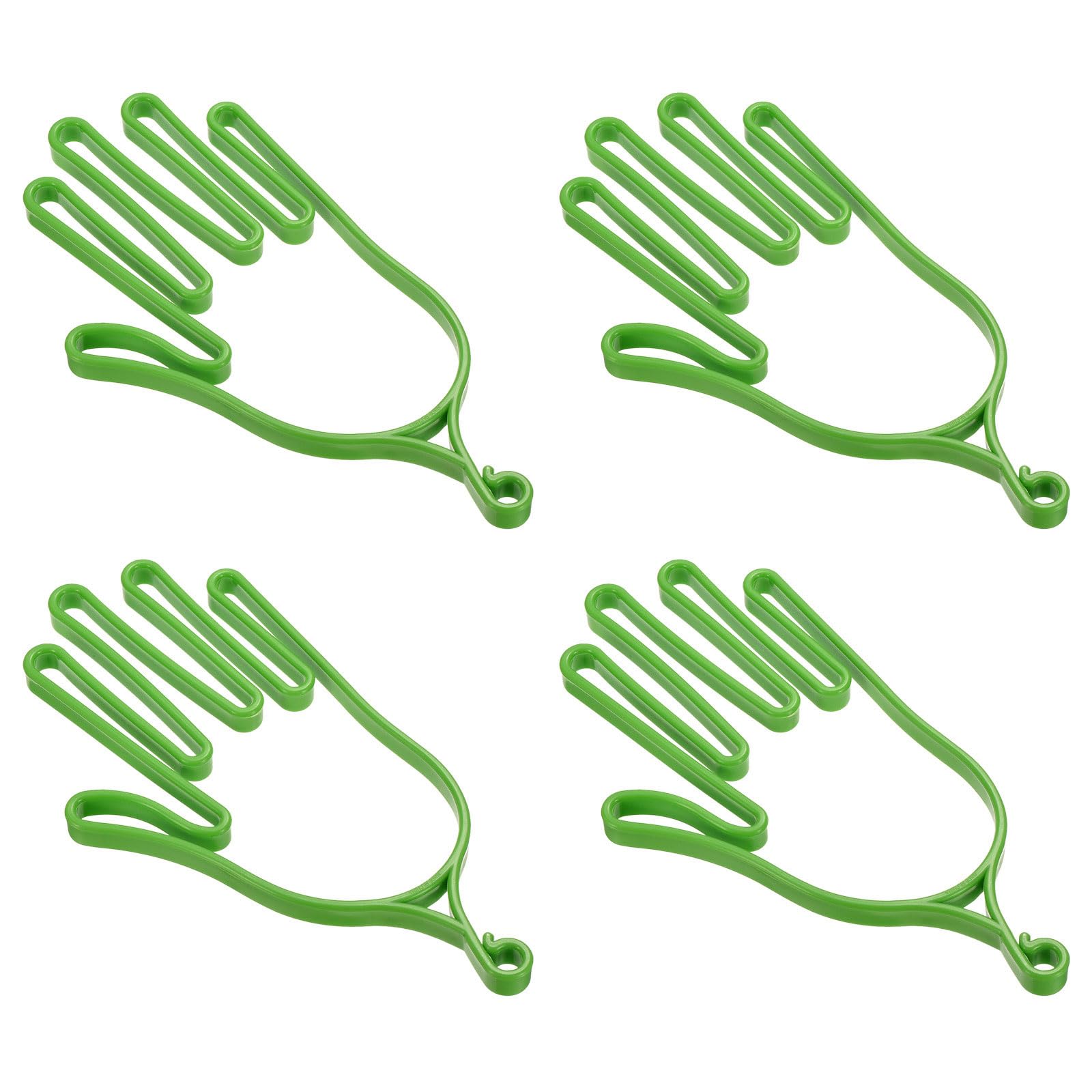 M METERXITY 4 Pack Golf Gloves Stretcher - Plastic Golf Gloves Holder Right and Left Hand, Light & Durable, Apply to Sports Gloves Maintenance (Green)