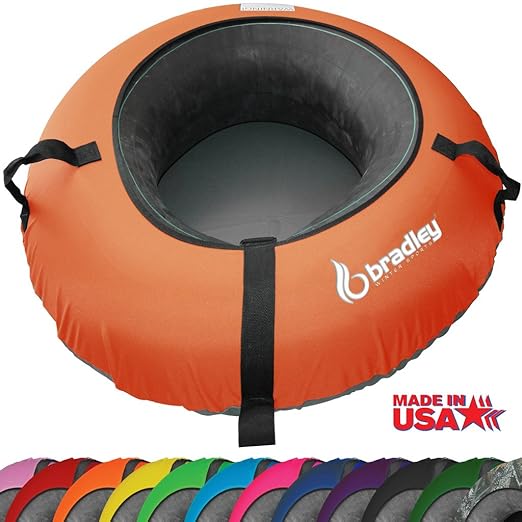 Heavy Duty Snow Tube with Athletic Orange Cover Huge Rubber Inner