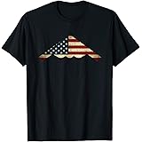 B-2 Stealth Spirit Bomber T-Shirt Us Flag Stars and Strips