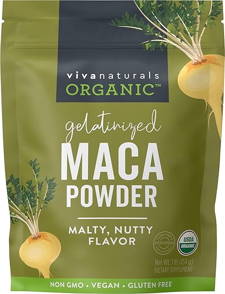 VIVA NATURALS ORGANIC MACA POWDER – GELATINIZED MACA...