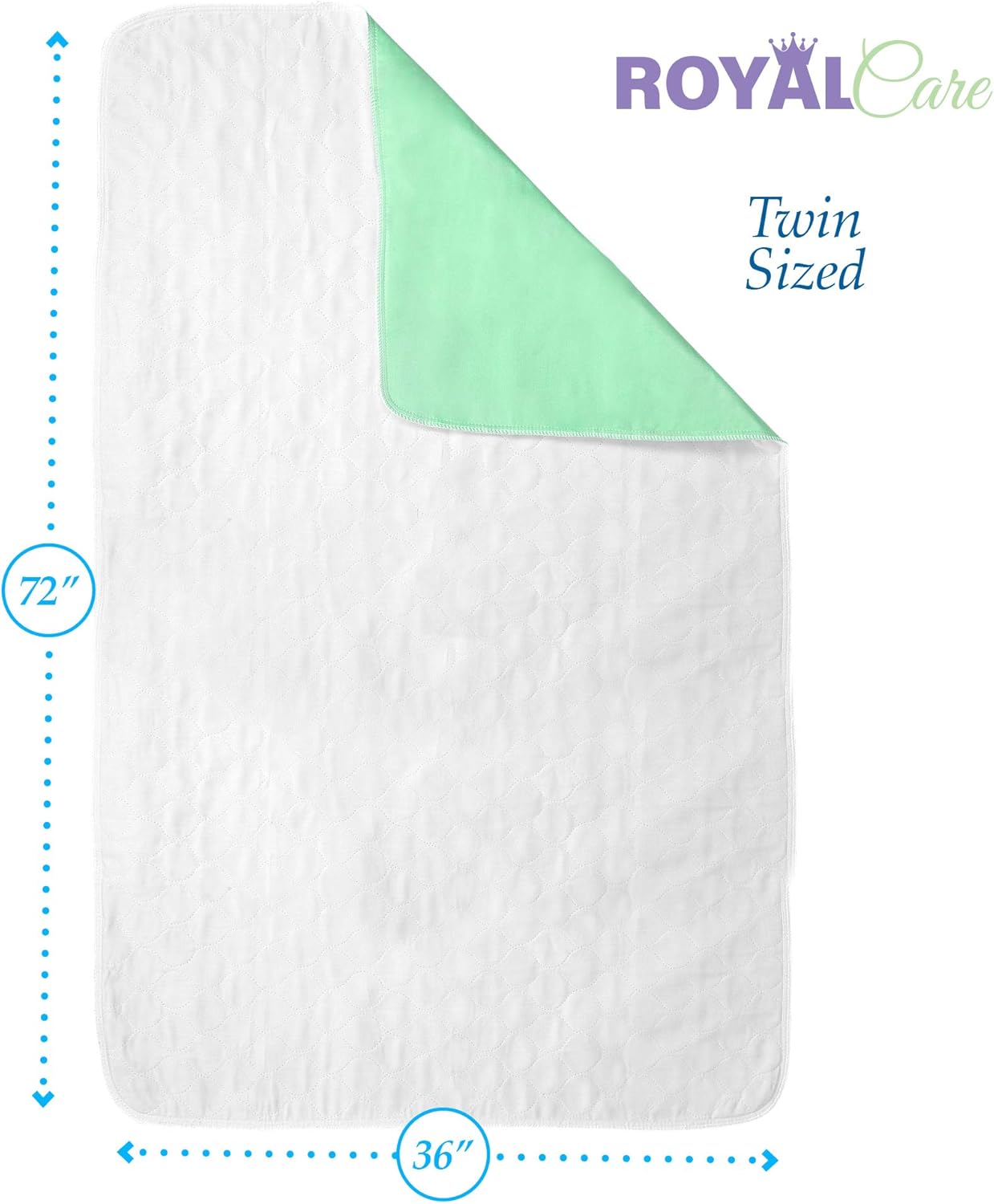 Incontinence Bed Pads - Reusable Waterproof Underpad Chair, Sofa and Mattress Protectors - Highly Absorbent, Machine Washable - for Children, Pets and Seniors (18x24 (Pack of 4), Blue): Health & Personal Care