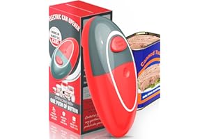 EMSA One Touch Electric Can Opener Open Almost Can with Smooth Edge, Electric Can Openers for Kitchen Food-Safe Magnetic Catches Cover, Electric Can Opener for Seniors, Arthritis, and Chef