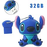 USB Flash Drives 32GB Memory Stick USB 3.0, Marceloant Cute Cartoon Shape Flash Drive External Storage Flash Memory Pen Drive (Stitch-32G)