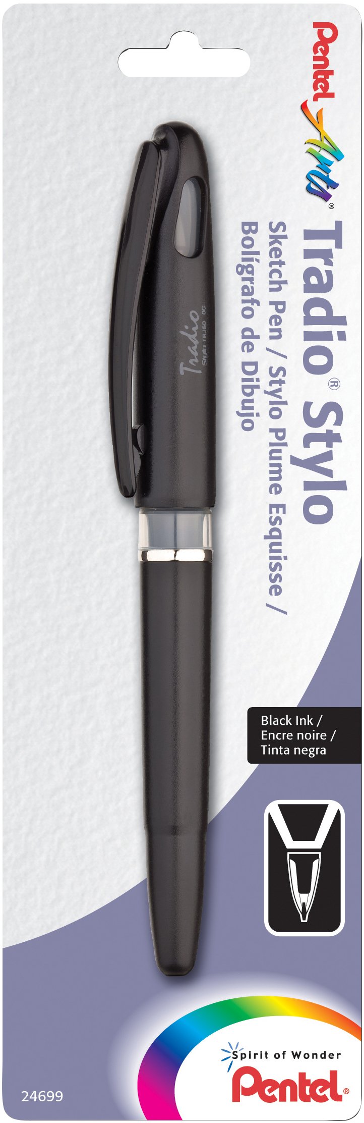 Pentel ARTS TRADIO STYLO Sketch, Black Ink, 1 Count (Pack of 1)