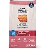 Natural Balance Limited Ingredient Puppy Dry Dog Food with Healthy Grains, Salmon & Brown Rice Recipe, 4 Pound (Pack of 1)