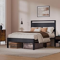 Z-hom Upgraded Full Size Bed Frame, Heavy Duty