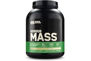 Optimum Nutrition Serious Mass, Weight Gainer Protein Powder, Mass Gainer, Vitamin C and Zinc for Immune Support, Creatine, Vanilla, 6 Pound (Packaging May Vary)
