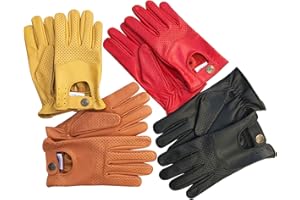 Prime Sports Men's Classic Genuine Soft Unlined Leather Driving Gloves D-508