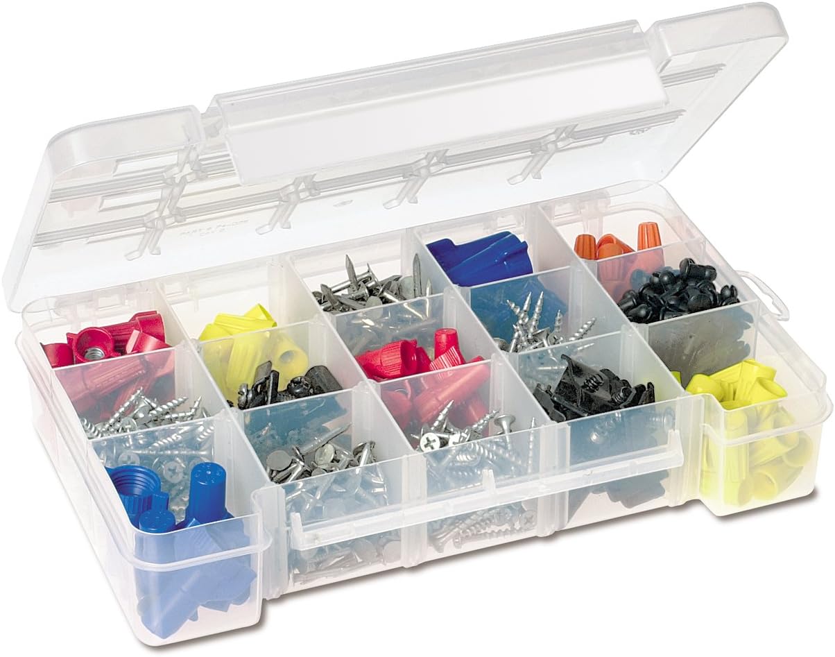 Akro-Mils 5705 Plastic Parts Storage Case for Hardware and Craft Small, Clear