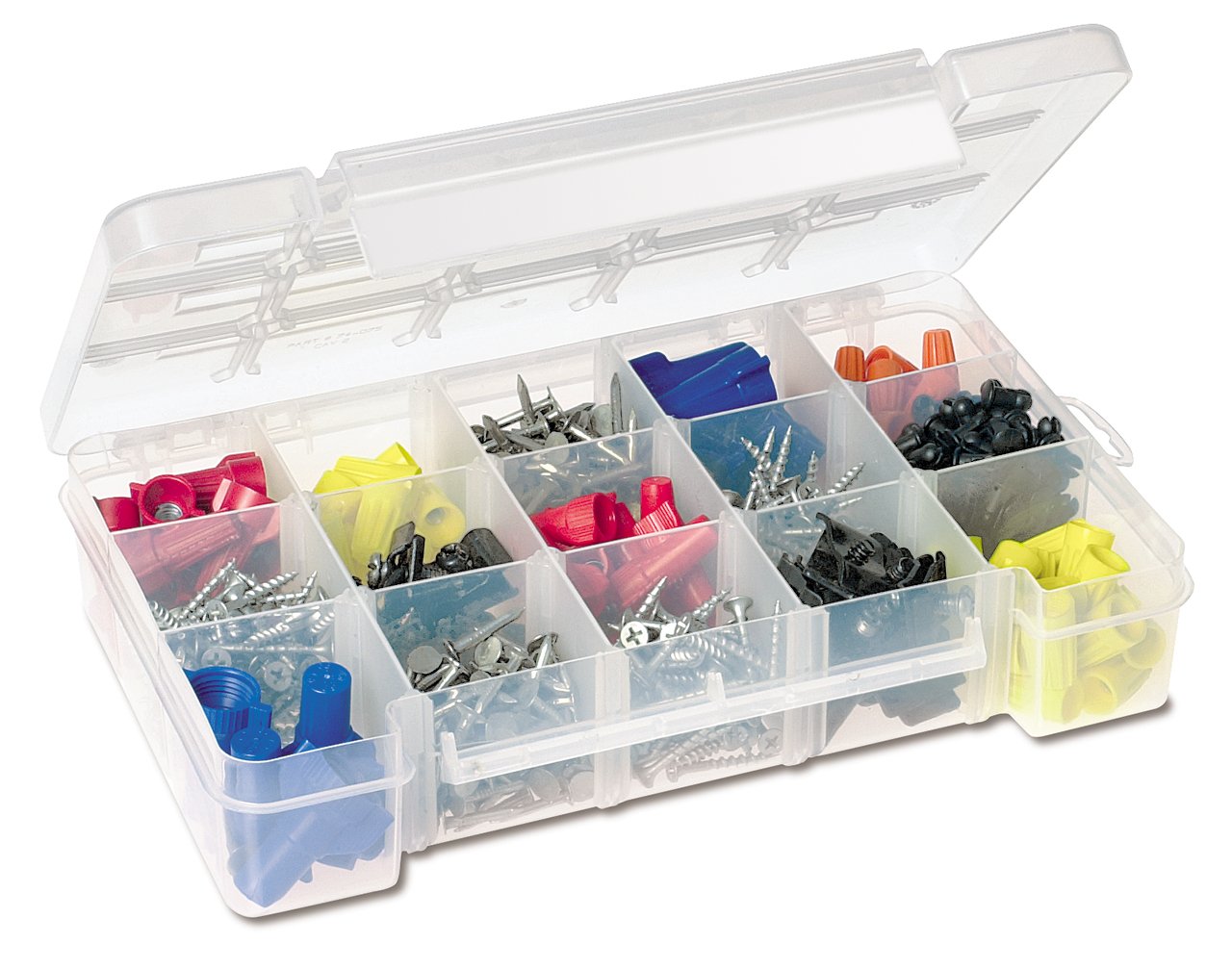 Akro-Mils 5705 Plastic Parts Storage Case for Hardware and Craft, Small, Clear