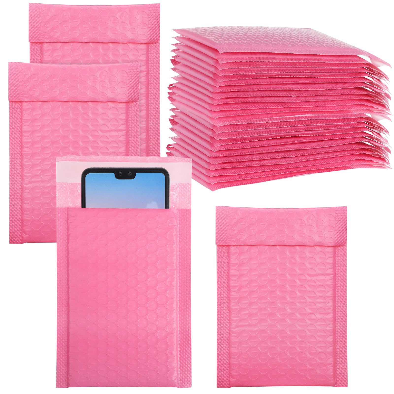 Mobestech Bubble Mailers Padded Envelopes 30 Pack 6.10X4.33In Self-Seal Shipping Pouches Bubble Envelopes for Small Business Packaging and Mailing
