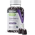 Sambucus Elderberry Gummies for Adults & Teens + Zinc & Vitamin C - Sugar Free - Immune Support & Booster Herbal Supplement - Vegan, Gluten Free, Gelatin Free, GMO Free, Chewable Berry Flavored Gummy