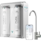VIOMI Pure B6W 600GPD Under-Sink Tankless Reverse Osmosis Water Filtration | 2-Year RO Filter, NSF/ANSI 42, 53, 58, &amp; 372 Certified, Reduces PFAS/TDS, APP Control, 2:1 Pure-to-Drain, 7-Stage, Faucet